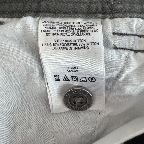 Columbia 36W 10L (Actual 36x9) Green Gray Cotton Cargo Men's Shorts AM4692 - Picture 8 of 9